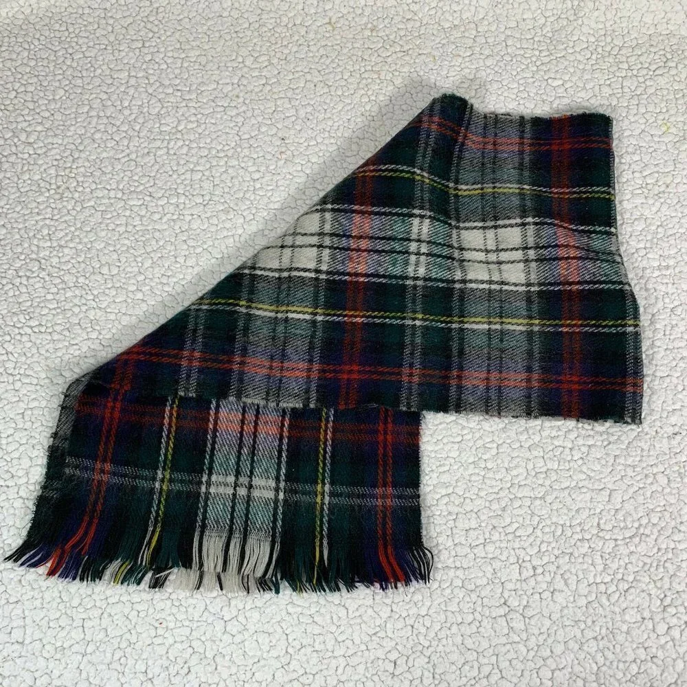 Vintage Scottish Berkshire Tartan Plaid Scarf Academia Preppy Cozy